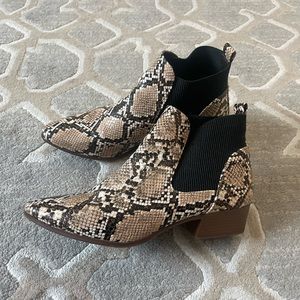 Snakeskin Booties
